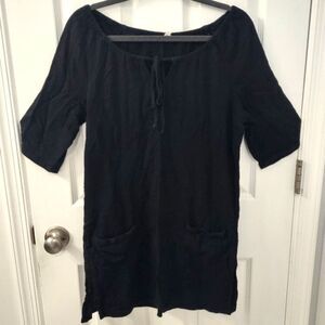 Marona by Target 100% Cotton Beach Coverup Tunic in Black Size M
